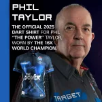 Darts ing TARGET Playing Shirt Phil Taylor 2025, XS méret