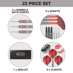 Darts szett steel Target Nathan Aspinall, 22g réztestű brass