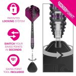 Darts szett steel Target SP Lorraine Winstanley G2, 24g 90% wolfram