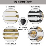 Darts szett steel Target SP Bolide Envy 02 - 22g, 90% wolfram