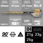 Darts szett steel Target SP Bolide Envy 04 - 25g, 90% wolfram