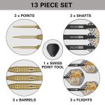 Darts szett steel Target SP Bolide Envy 05 - 24g, 90% wolfram