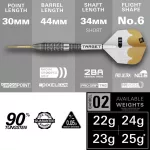 Darts szett steel Target SP Redux 02, 22g 90% wolfram