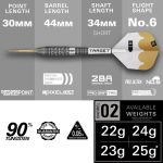 Darts szett steel Target SP Redux 02, 25g 90% wolfram