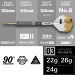Darts szett steel Target SP Redux 03, 22g 90% wolfram