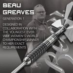 Darts szett steel Target SP Beau Greaves G1, 25g 90% wolfram