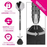 Darts szett steel Target SP Beau Greaves G1, 25g 90% wolfram