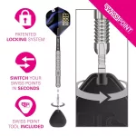Darts szett steel SP Target Justin Hood G1, 23g 90% wolfram
