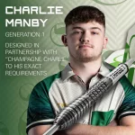 Darts szett steel SP Target Charlie Manby G1, 25g 95% wolfram