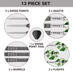Darts szett steel SP Target Charlie Manby G1, 25g 95% wolfram