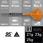 Darts szett steel SP Target Raymond van Barneveld 95K, 21g 95% wolfram