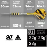 Darts szett steel SP Target Buzz SP01, 22g 90% wolfram