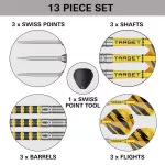 Darts szett steel SP Target Buzz SP01, 28g 90% wolfram