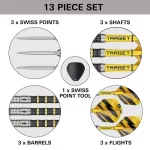 Darts szett steel SP Target Buzz SP02, 26g 90% wolfram