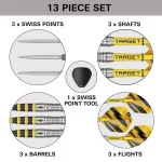 Darts szett steel SP Target Buzz SP03, 25g 90% wolfram
