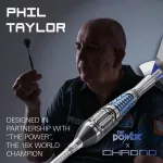 Darts szett steel SP Target Phil Taylor Power Chrono, 22g 95% wolfram