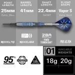 Darts szett soft Target Phil Taylor Power Gx2, 20g 95% wolfram (Készlet erejéig!)