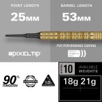 Darts szett soft Target Bolide Envy 10 - 18g, 90% wolfram