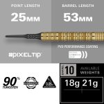 Darts szett soft Target Bolide Envy 10 - 21g, 90% wolfram
