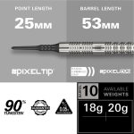 Darts szett soft Target Hydro 12, 20g 90% wolfram