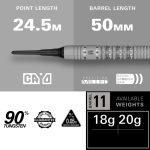 Darts szett soft Target SP CRYO 11, 18g  90% wolfram