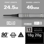 Darts szett soft Target SP CRYO 13, 18g  90% wolfram