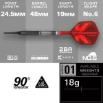 Darts szett soft Target Shift, 18g 90% wolfram