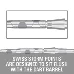 Darts fémhegy TARGET SP Swiss Storm Onyx Point ezüst, 26mm