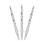 Darts fémhegy TARGET SP Swiss Storm Onyx Point ezüst, 35mm