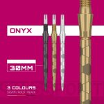 Darts fémhegy TARGET SP Swiss Storm Onyx Point arany, 30mm