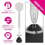 Darts fémhegy TARGET SP Swiss Storm Onyx Point fekete, 26mm