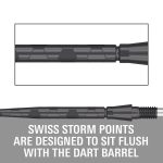 Darts fémhegy TARGET SP Swiss Storm Onyx Point fekete, 30mm