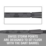 Darts fémhegy TARGET SP Swiss Storm Onyx Point fekete, 35mm
