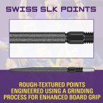 Darts fémhegy TARGET Swiss SLK, fekete 30mm