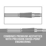 Darts fémhegy TARGET Swiss Point Elysian Archetype 43, ezüst 30mm