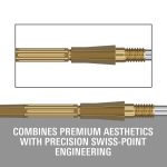 Darts fémhegy TARGET Swiss Point Elysian Archetype 43, arany 30mm