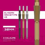 Darts fémhegy TARGET Swiss Point Elysian Archetype 43, arany 30mm