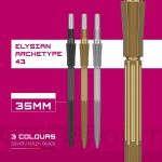 Darts fémhegy TARGET Swiss Point Elysian Archetype 43, arany 35mm