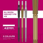 Darts fémhegy TARGET Swiss Point Elysian Archetype 43, arany 42mm