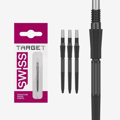 Darts fémhegy TARGET Swiss Point Elysian Archetype 43, fekete 30mm