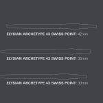 Darts fémhegy TARGET Swiss Point Elysian Archetype 43, fekete 42mm