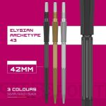 Darts fémhegy TARGET Swiss Point Elysian Archetype 43, fekete 42mm