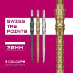Darts fémhegy TARGET Swiss Point TRB, arany 30mm