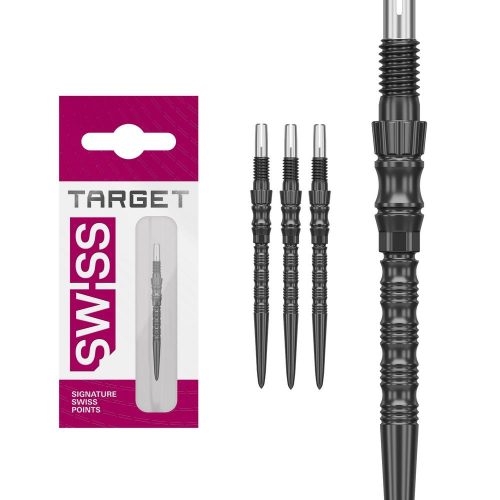 Darts fémhegy TARGET Swiss Point TRB, fekete 30mm