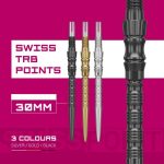 Darts fémhegy TARGET Swiss Point TRB, fekete 30mm