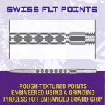 Darts fémhegy Target Swiss Point FLT, ezüst 30mm