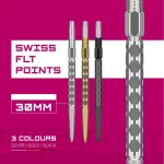 Darts fémhegy Target Swiss Point FLT, ezüst 30mm