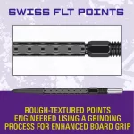Darts fémhegy Target Swiss Point FLT, fekete 30mm