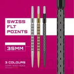 Darts fémhegy Target Swiss Point FLT, fekete 35mm