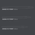 Darts fémhegy Target Swiss Point FLT, fekete 42mm